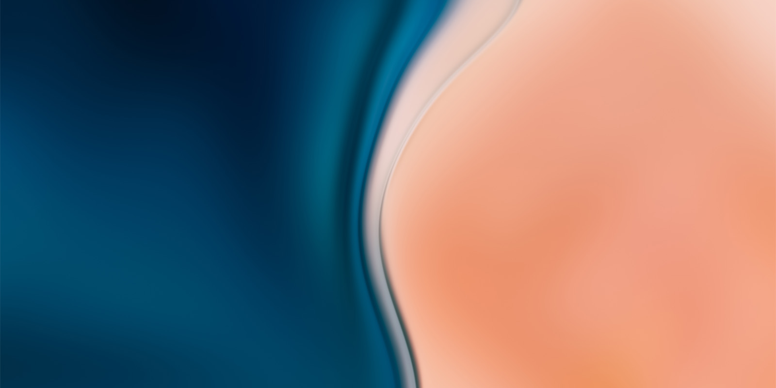 Abstract gradient artwork with wavy blend from dark blue to peach.
