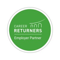 Green circular badge with the text 
